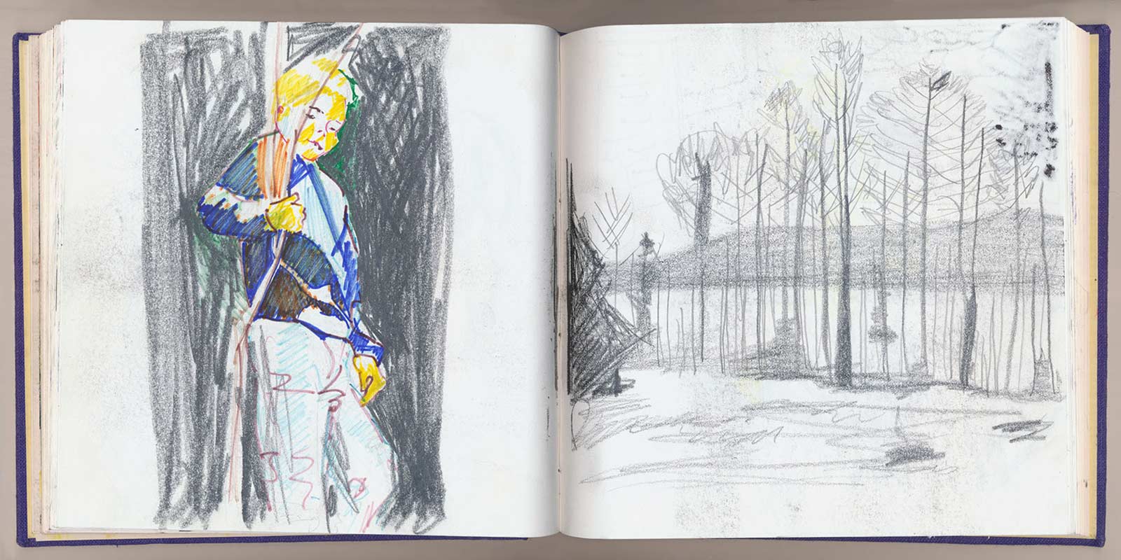 sketches 2019 by Vera den Arend = sketchbook - 18.5x18.5 - mixed media