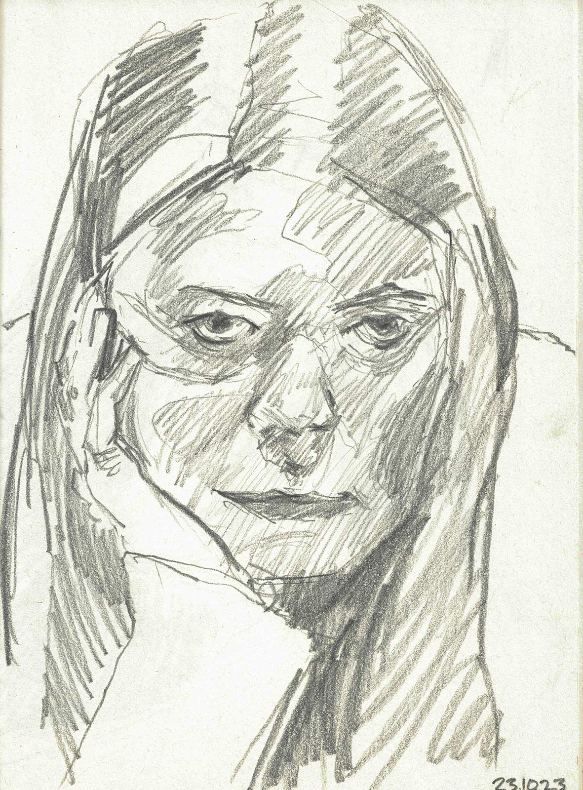 sketches 2023 by Vera den Arend - pencil on paper - 17x23cm